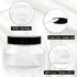 TUZAZO 8 Oz Plastic Container Tuscany Jars, 12 Pack BPA Free Round Clear Cosmetic Containers with Lids