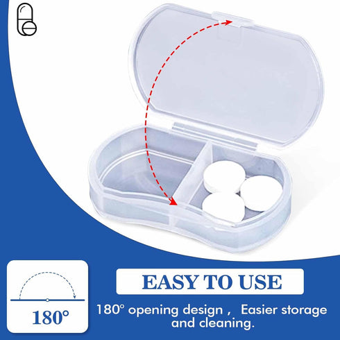 4PCS Pill Case for Purse, Small Portable Travel Daily Pill Organizer AM & PM Mini Vitamin Box Supplement Holder