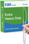100 Count Extra Heavy Duty Clear Plastic Knives, BPA-Free, Durable Disposable Knives for Party Supply