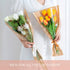 Supplies-50 Counts (4.7"x14"x22"L) BBJ WRAPS Long Flower Bags for Bouquets, Large Flower Sleeves for Bouquets Supplies