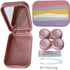 Pink Contact Lens Case Travel Kit - Portable Case with Mirror Tweezers and Solution Bottle