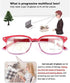 LBAYOHO Progressive Multifocus Reading Glasses for Women and Men, Blue Light Blocking, 100% UV Protection, Red 1.5X