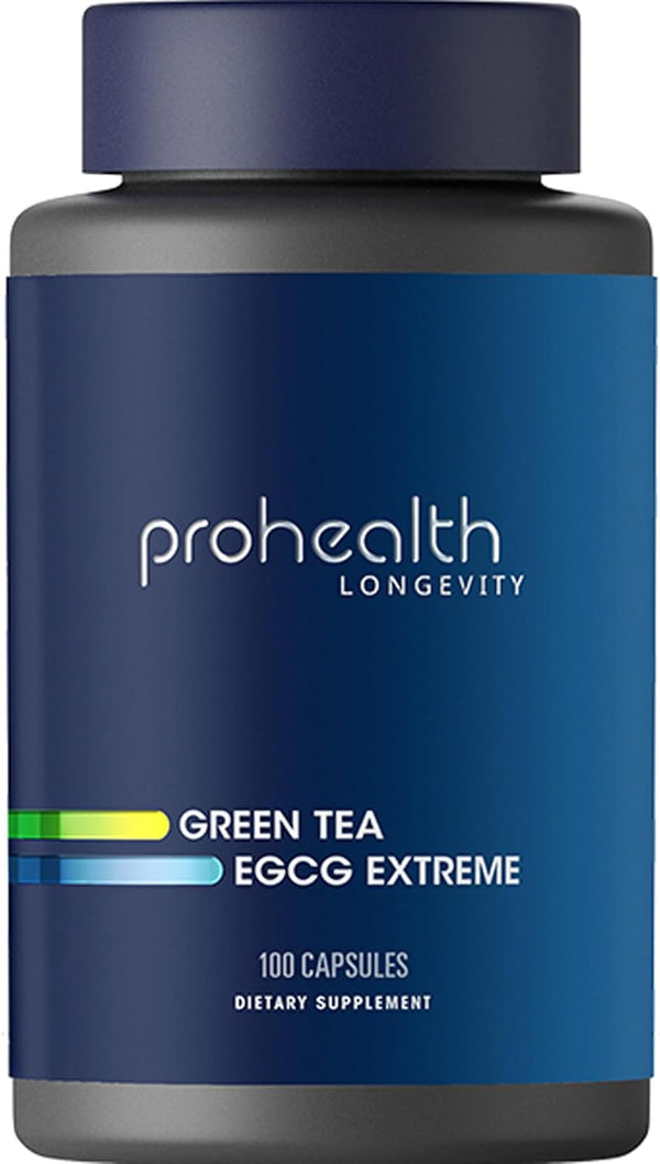 ProHealth Longevity Green Tea Supplement, EGCG Extreme (390mg EGCG, 100 Capsules) - Green Tea