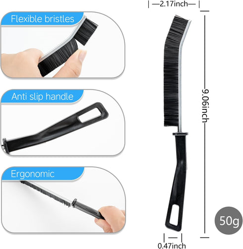 zffkz 3 23cm Pcs Crevice Cleaning Brush, Toilet Brush - Non-Slip Grip, All-Surface Safe (Tile, Glass, Car) - Bathroom