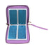 Nail Art Stamping Plates Double Zipper Cases, 192 Slots Nail Stencil Case, Purple Color Collection.