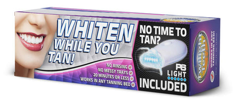Whitening Kit with Whitener Gel, Mouthpiece for Tanning Bed & Powerful UV Light for At Home Whitening