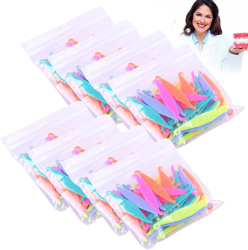 RZJZGZ Dental Elastic Rubber Bands Placers for Braces Disposable Plastic Multi-color (15PCS)