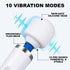 VZVJTR 10-Speed Wired Back & Neck Massager, Handheld Electric Deep Tissue Muscle Therapy Device (White)
