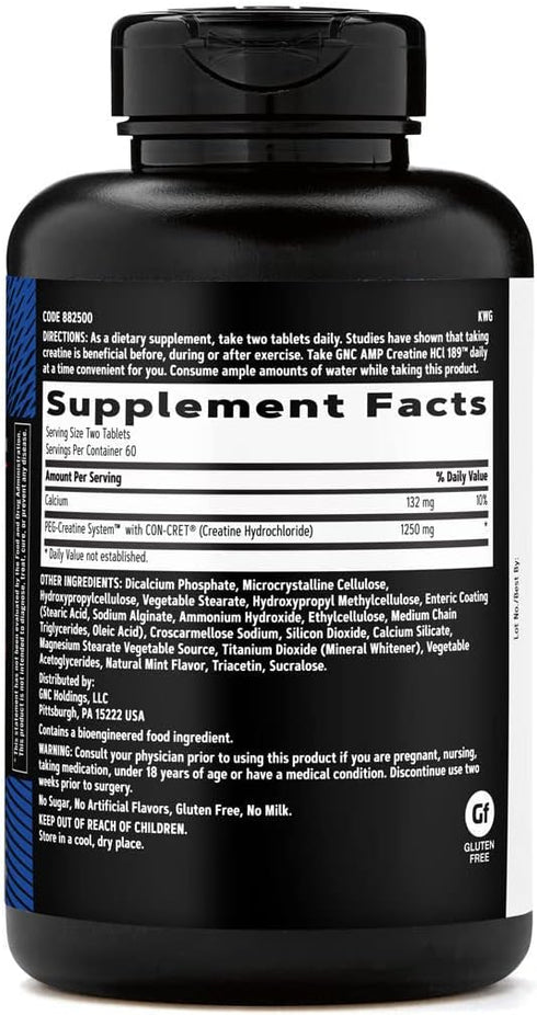 GNC AMP HCl 189, 120 Tablets