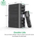 PULIV Portable Travel Pill Organizer 3 Times a Day, 7 Day Light-Proof Pill Case for Vitamins and Medication (Black)
