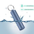 Opret Keychain Pill Holder, Waterproof Portable Travel Pill Box with 3 Compartments for Purse (Blue)