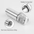 2 Pack Small Pocket Pill Box Keychain, Portable Mini Aluminium Pill Organizer for Travel (Black & White)