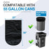 Charmount 55 Gallon Trash Bags, 1.5 Mil, 37"x56", Black Large Heavy Duty Garbage Bags for Yard Work (30 Count)