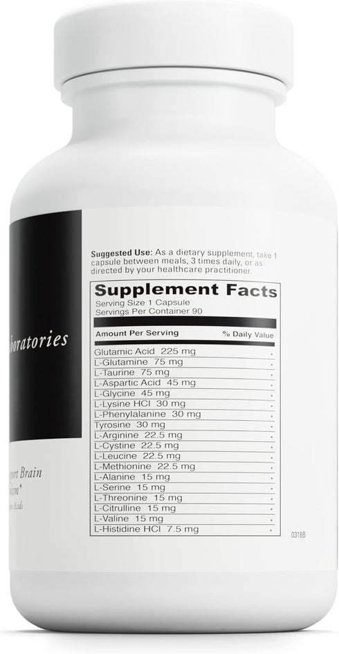 DAVINCI Labs Amino 21, Supports Brain Function & Muscle Metabolism, 90 Capsules, Gluten-Free
