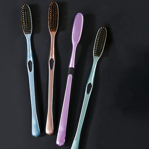 Huge Head Toothbrush - Extra Hard & Firm Large Long Head Whitening Teeth (Purple, 1 PCS)