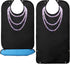 Set 3, 18 34 Inch Kingrol Adult Bibs for Women, Waterproof Clothing Protector with Crumb Catcher, Adjustable, Washable