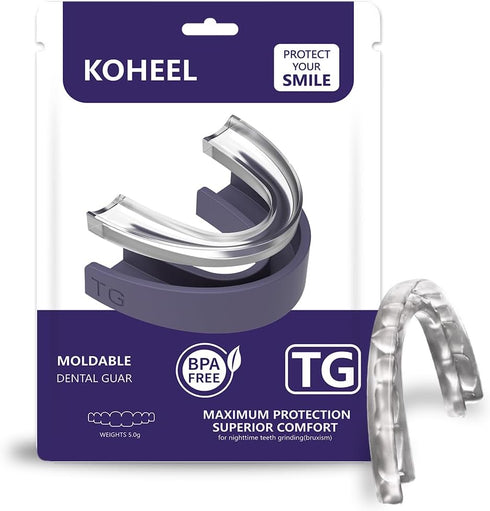 KOHEEL TG Mouth Guard for Teeth Grinding and Clenching, with Forming Tray, Easy to Use, Perfect Fit, 5 Count