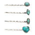 Western Style Hair Bobby Pins, 4 Pcs Women's Turquoise Howlite Stone Hair Clip Cowgirl Chic Retro Accessories