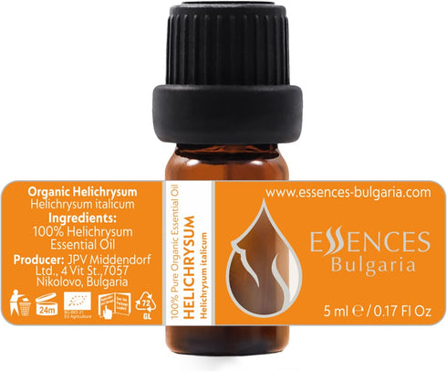 Set 100% (3 5 ml) Glowing Skin Organic Essential Oils | Helichrysum + Moldavian Dragonhead + St. John's Wort | Pure