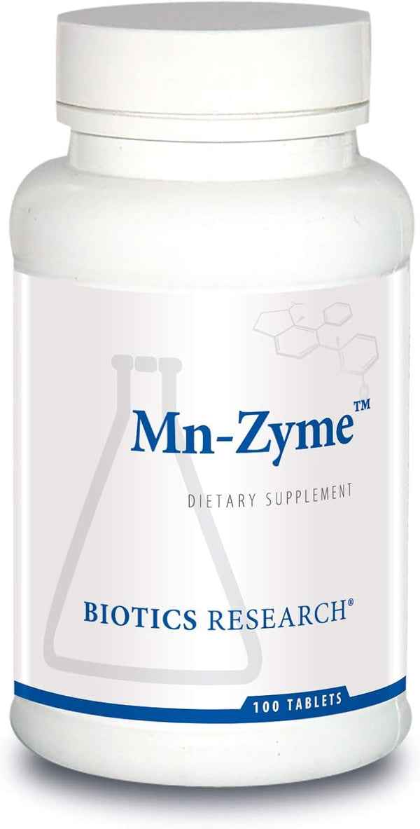 Biotics Research Mn Zyme, Manganese Antioxidant, Metabolism Support, Bone and Cartilage Development, 100 tabs