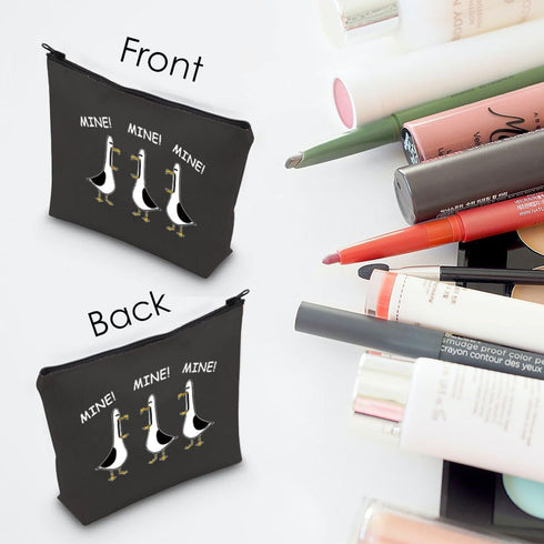 MNIGIU Nemo Seagull Cosmetic Bag, Seagull Lovers Gifts Underwater Animal Souvenir Gift (MINE Black Bag)
