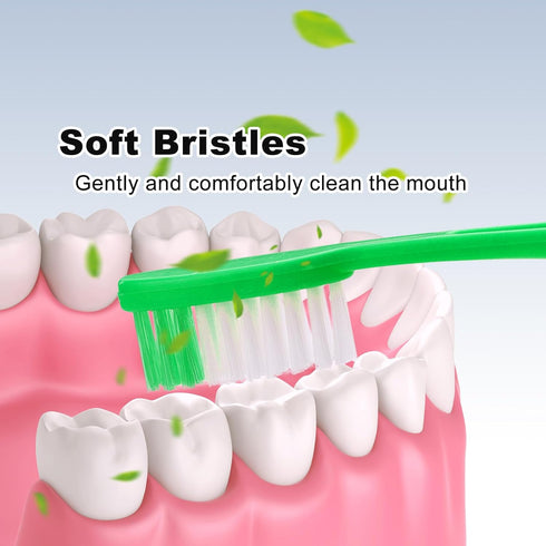 Disposable Toothbrushes with Toothpaste - 200Pcs Green Individually Wrapped Travel Toothbrushes and Dental Floss Kit