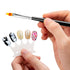 WOKOTO 3 Pcs Nail Ombre Brushes Set with 8 Additional Nail Sponges for Acrylic Application Gradient Gel