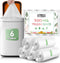 Teivio 6 Gallon 100 Count Strong Garbage Bags, Bathroom Trash Can Bin Liners for Home, Office, Kitchen
