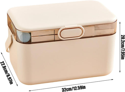 Naqqios Medicine Box Organizer Storage - Weekly Pill Dispenser, Portable Medicine Case | Medication Storage Box