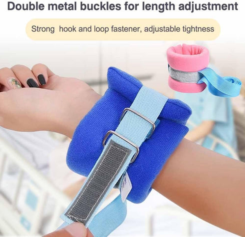 QNZKIOXV 2 Patient Restraints Limb Holders PCS, Hospital Bed Restraints for Elderly, Quick Release for Wrists, Ankles