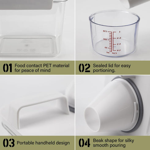 Liquid Laundry Detergent Dispenser Container, 1100ml for Detergent, Softener, Bleach, Powder, Soda, etc.