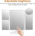 Makeup Mirror Vanity Mirror with Lights - Adjustable Brightness Trifold Mirror with 1X/2X/3X/10X Magnification
