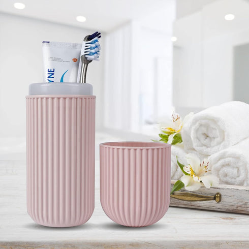 UCEC 8.2 inch Toothbrush Travel Case - Portable Holder for Traveling, Camping, Business Trip, School (2 Pack, Blue,
