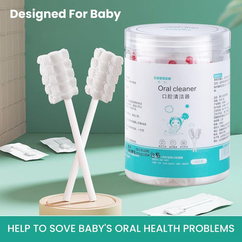 Baby Toothbrush and Tongue Cleaner, Disposable Oral Care for 0-36 Month Baby, 40 Count