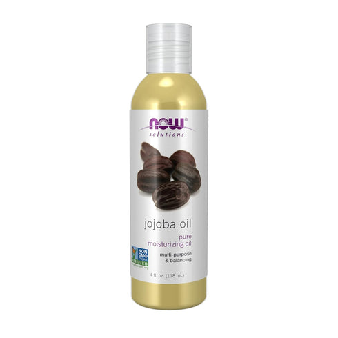 NOW Foods Jojoba Oil, 100% Pure Moisturizing Oil for Face, Hair and Body, 4-Ounce
