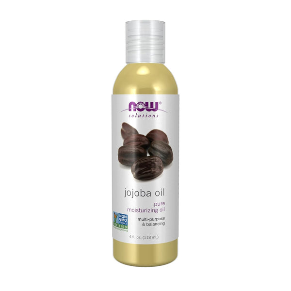 NOW Foods Jojoba Oil, 100% Pure Moisturizing Oil for Face, Hair and Body, 4-Ounce