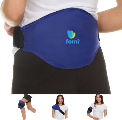 FOMI Long Lasting 3 Hour Gel Ice Pack, Hot Cold Compress for Lower Back, Shoulder, Knee Pain Relief