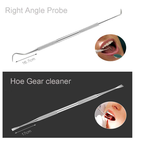 Dental Tools, 7 Pack Teeth Cleaning Kit, Tartar Plaque Remover, Stainless Steel Dental Mirror, Tooth Scraper