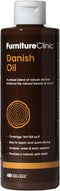 Furniture Clinic Danish Oil 8.5oz/250ml - Wood Care for Interior & Exterior, Non-Toxic Natural Satin Finish