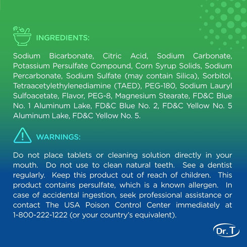 Victadent Denture, Retainer & Mouth Guard Cleanser Tablets, 24 Count