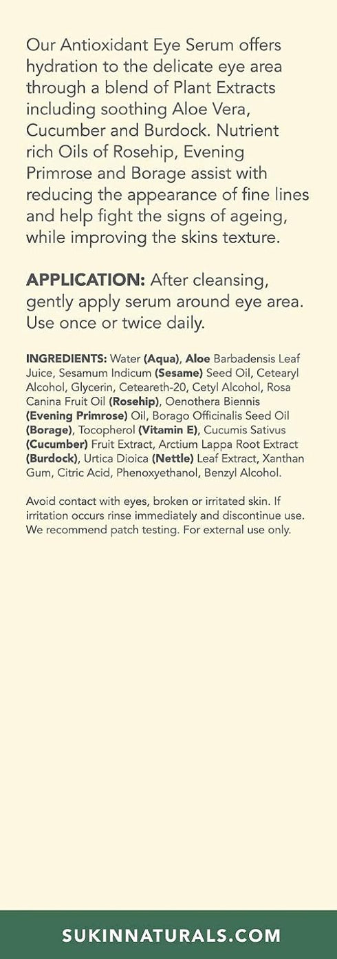 Sukin Eye Serum, 1.01 Fluid Ounce