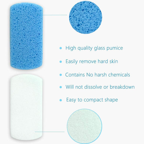 Maryton Glass Pumice Stone for Feet, Callus Remover and Foot Scrubber, Pack of 2