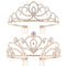 Pack of 2 Rhinestone Tiara Crown Headband Tiaras for Wedding, Christmas, Bridal Party, Birthday