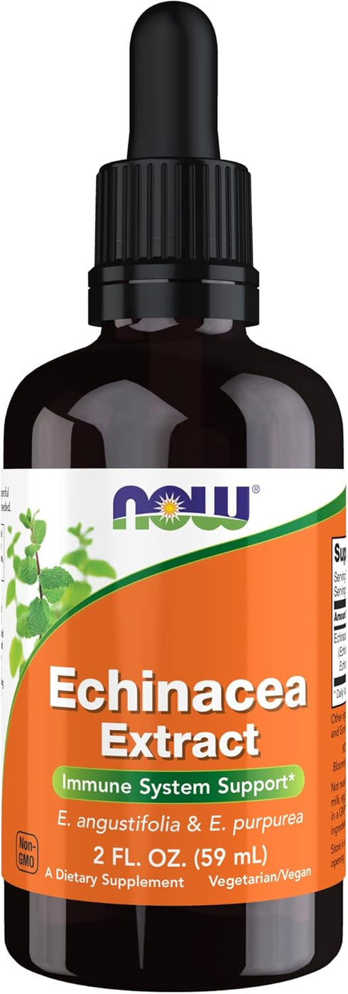 NOW Foods Supplements Echinacea Extract Liquid with Dropper, Immune System Support*, 2-Ounce