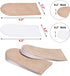 JUMPOW Heel Lifts Inserts Insole - 2 Pack, Adjustable 3 Layers Height Increase Insole for Leg Length Discrepancy, Heel