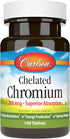 Carlson Chelated Chromium 200 mcg 100 Tablets | Superior Absorption for Healthy Metabolism & Wellness