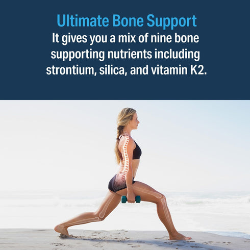 Advanced Bionutritionals Ultimate Bone Support Supplement, 60 Tablets, Strontium, Silica, Vitamin K2 and D3