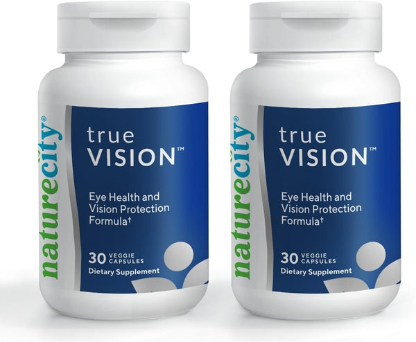 NatureCity True-Vision Eye Health Supplement - Plant-Based Lutein and Zeaxanthin with Saffron 20mg, 60 Veggie Capsules