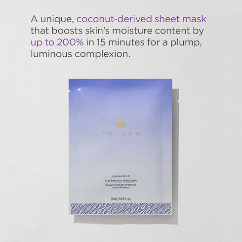 TATCHA Luminous Deep Hydration Lifting Mask - Single Use, 20 ml / 0.68 oz for Luminous Skin