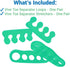 ViveSole Toe Separators, Medium (2 Pairs) - Silicone Gel Spreaders for Men & Women, Therapeutic Spa Stretchers